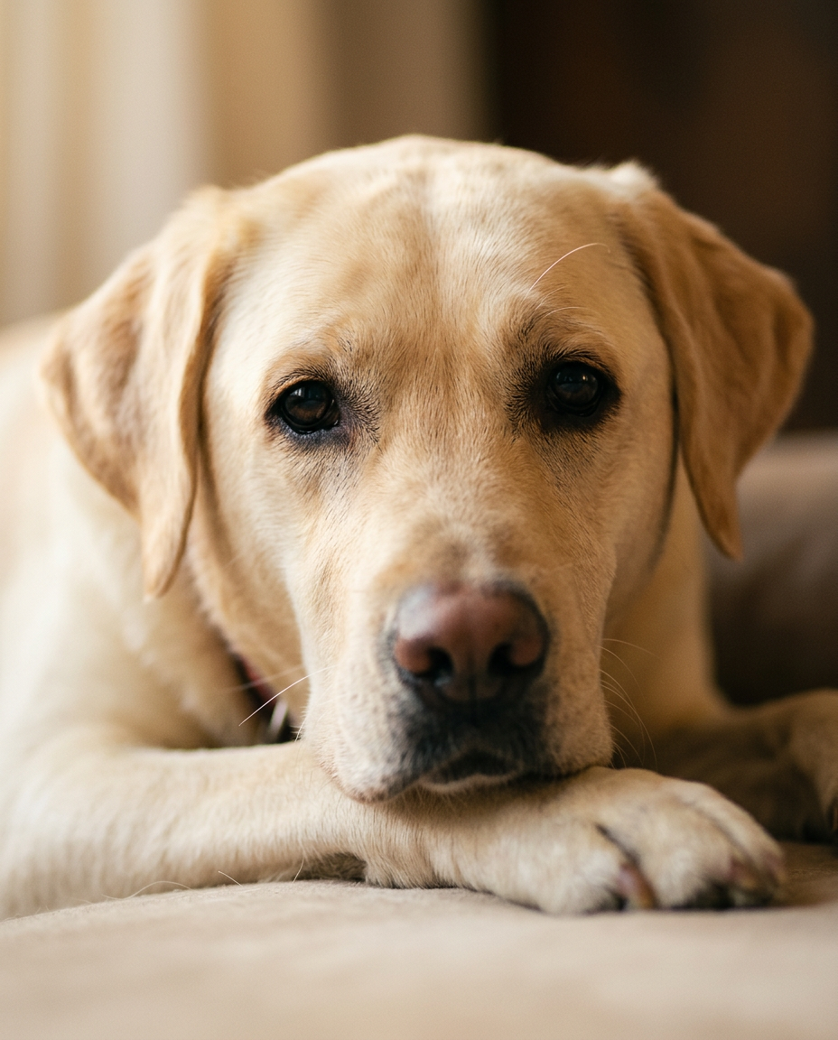 Hände streicheln sanft einen Hund